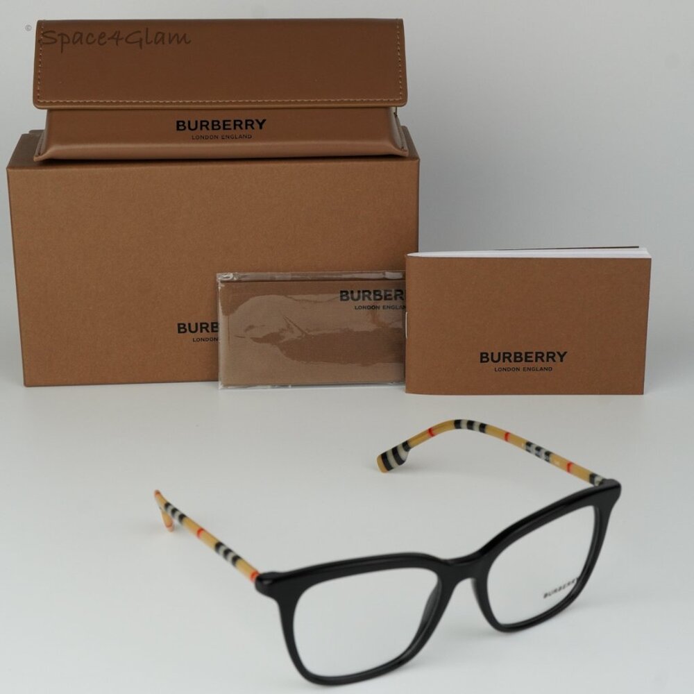 BRAND NEW Burberry BE2390 3853 Black Vintage Check Women Eyeglasses BE 2390 - Picture 8 of 9